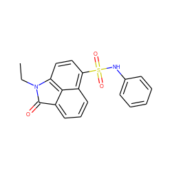 CCN1C(=O)c2cccc3c(S(=O)(=O)Nc4ccccc4)ccc1c23 ZINC000001463320