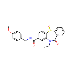 CCN1C(=O)c2ccccc2[S@+]([O-])c2ccc(C(=O)NCc3ccc(OC)cc3)cc21 ZINC000008597291