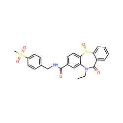 CCN1C(=O)c2ccccc2[S@+]([O-])c2ccc(C(=O)NCc3ccc(S(C)(=O)=O)cc3)cc21 ZINC000169309852