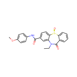 CCN1C(=O)c2ccccc2[S@+]([O-])c2ccc(C(=O)Nc3ccc(OC)cc3)cc21 ZINC000169309858