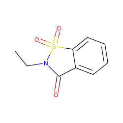 CCN1C(=O)c2ccccc2S1(=O)=O ZINC000000076725