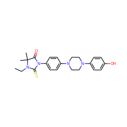 CCN1C(=S)N(c2ccc(N3CCN(c4ccc(O)cc4)CC3)cc2)C(=O)C1(C)C ZINC000000576845