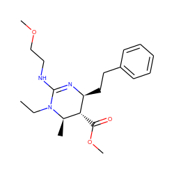 CCN1C(NCCOC)=N[C@@H](CCc2ccccc2)[C@H](C(=O)OC)[C@H]1C ZINC000015937413