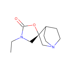 CCN1C[C@@]2(CN3CCC2CC3)OC1=O ZINC000013834392