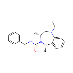 CCN1C[C@@H](C)N(C(=O)NCc2ccccc2)[C@@H](C)c2ccccc21 ZINC001772621093