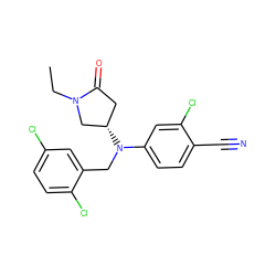 CCN1C[C@@H](N(Cc2cc(Cl)ccc2Cl)c2ccc(C#N)c(Cl)c2)CC1=O ZINC000043012919