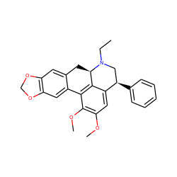 CCN1C[C@@H](c2ccccc2)c2cc(OC)c(OC)c3c2[C@H]1Cc1cc2c(cc1-3)OCO2 ZINC000473082486