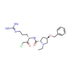 CCN1C[C@H](OCc2ccccc2)C[C@H]1C(=O)N[C@@H](CCCN=C(N)N)C(=O)CCl ZINC000026290600