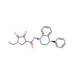 CCN1CC(C(=O)N[C@@H]2CC[C@H](c3ccccc3)c3ccccc32)C(=O)C1=O ZINC000219144303