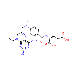 CCN1CC(CN(C)c2ccc(C(=O)N[C@@H](CCC(=O)O)C(=O)O)cc2)=Nc2c(N)nc(N)nc21 ZINC000169337745