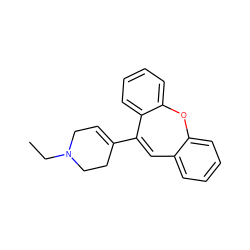 CCN1CC=C(C2=Cc3ccccc3Oc3ccccc32)CC1 ZINC000013740501