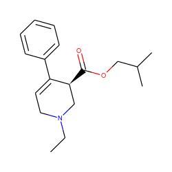 CCN1CC=C(c2ccccc2)[C@@H](C(=O)OCC(C)C)C1 ZINC000013782801