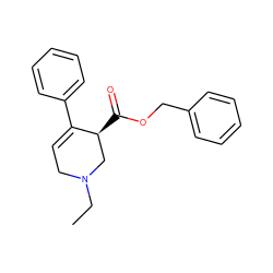 CCN1CC=C(c2ccccc2)[C@@H](C(=O)OCc2ccccc2)C1 ZINC000013782807