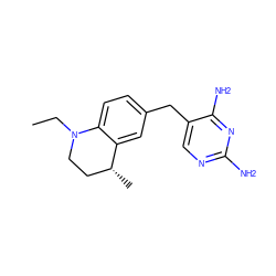 CCN1CC[C@@H](C)c2cc(Cc3cnc(N)nc3N)ccc21 ZINC000029554484