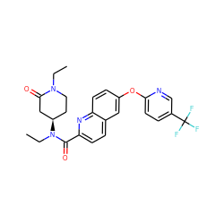 CCN1CC[C@@H](N(CC)C(=O)c2ccc3cc(Oc4ccc(C(F)(F)F)cn4)ccc3n2)CC1=O ZINC001772631374