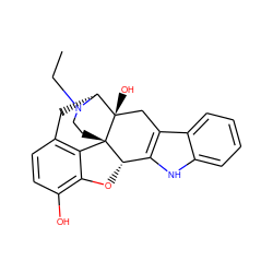 CCN1CC[C@]23c4c5ccc(O)c4O[C@H]2c2[nH]c4ccccc4c2C[C@@]3(O)[C@H]1C5 ZINC000013862653