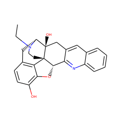 CCN1CC[C@]23c4c5ccc(O)c4O[C@H]2c2nc4ccccc4cc2C[C@@]3(O)[C@H]1C5 ZINC000473084591