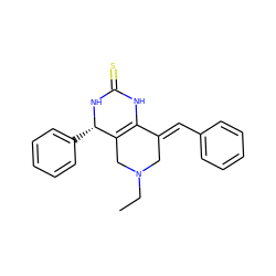 CCN1CC2=C(NC(=S)N[C@H]2c2ccccc2)/C(=C/c2ccccc2)C1 ZINC000096282936