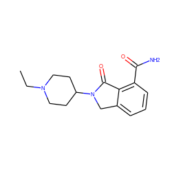 CCN1CCC(N2Cc3cccc(C(N)=O)c3C2=O)CC1 ZINC000473107328