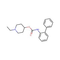 CCN1CCC(OC(=O)Nc2ccccc2-c2ccccc2)CC1 ZINC000066167081