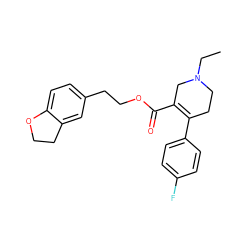 CCN1CCC(c2ccc(F)cc2)=C(C(=O)OCCc2ccc3c(c2)CCO3)C1 ZINC000095595612