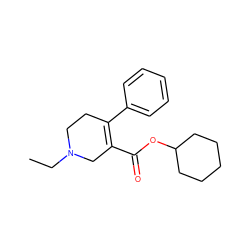 CCN1CCC(c2ccccc2)=C(C(=O)OC2CCCCC2)C1 ZINC000084588926