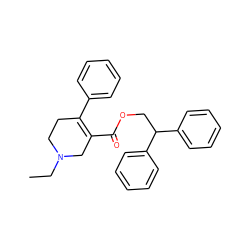 CCN1CCC(c2ccccc2)=C(C(=O)OCC(c2ccccc2)c2ccccc2)C1 ZINC000013782821