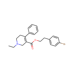 CCN1CCC(c2ccccc2)=C(C(=O)OCCc2ccc(Br)cc2)C1 ZINC000095593123