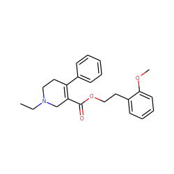 CCN1CCC(c2ccccc2)=C(C(=O)OCCc2ccccc2OC)C1 ZINC000095594913