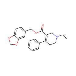 CCN1CCC(c2ccccc2)=C(C(=O)OCc2ccc3c(c2)OCO3)C1 ZINC000095593405