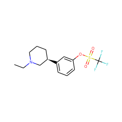 CCN1CCC[C@@H](c2cccc(OS(=O)(=O)C(F)(F)F)c2)C1 ZINC000036187792