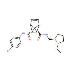 CCN1CCC[C@@H]1CNC(=O)[C@H]1[C@H](C(=O)Nc2ccc(Br)cc2)[C@@H]2C=C[C@H]1C21CC1 ZINC000168389985