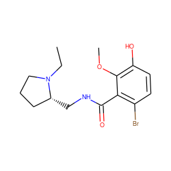 CCN1CCC[C@H]1CNC(=O)c1c(Br)ccc(O)c1OC ZINC000064453468