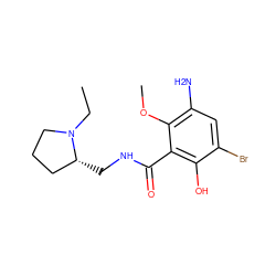 CCN1CCC[C@H]1CNC(=O)c1c(O)c(Br)cc(N)c1OC ZINC000034343081