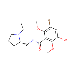 CCN1CCC[C@H]1CNC(=O)c1c(OC)c(O)cc(Br)c1OC ZINC000005851773