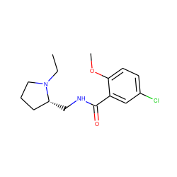 CCN1CCC[C@H]1CNC(=O)c1cc(Cl)ccc1OC ZINC000048411448