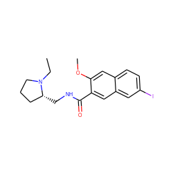 CCN1CCC[C@H]1CNC(=O)c1cc2cc(I)ccc2cc1OC ZINC000029469268