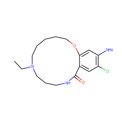 CCN1CCCCCOc2cc(N)c(Cl)cc2C(=O)NCCC1 ZINC000029337644