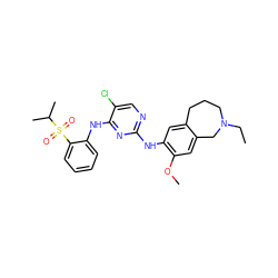 CCN1CCCc2cc(Nc3ncc(Cl)c(Nc4ccccc4S(=O)(=O)C(C)C)n3)c(OC)cc2C1 ZINC000473135166