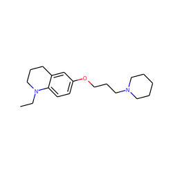 CCN1CCCc2cc(OCCCN3CCCCC3)ccc21 ZINC000036188020