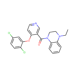 CCN1CCN(C(=O)c2cnccc2Oc2cc(Cl)ccc2Cl)c2ccccc21 ZINC000095576957