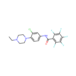 CCN1CCN(c2ccc(NC(=O)c3c(F)c(F)c(F)c(F)c3F)cc2Cl)CC1 ZINC000049068062