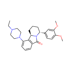 CCN1CCN(c2cccc3c2[C@H]2CCC[C@H](c4ccc(OC)c(OC)c4)N2C3=O)CC1 ZINC000045245011