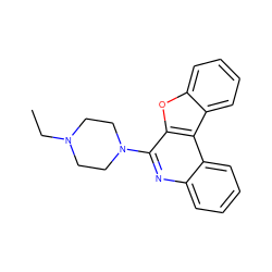 CCN1CCN(c2nc3ccccc3c3c2oc2ccccc23)CC1 ZINC000013742135