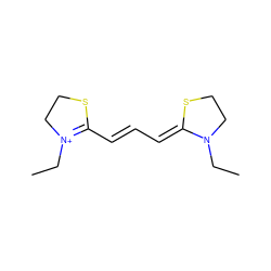 CCN1CCSC1=C/C=C/C1=[N+](CC)CCS1 ZINC000002512176