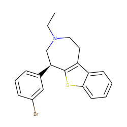 CCN1CCc2c(sc3ccccc23)[C@@H](c2cccc(Br)c2)C1 ZINC000013781859