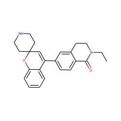 CCN1CCc2cc(C3=CC4(CCNCC4)Oc4ccccc43)ccc2C1=O ZINC000043023029