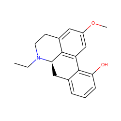 CCN1CCc2cc(OC)cc3c2[C@H]1Cc1cccc(O)c1-3 ZINC000029136091