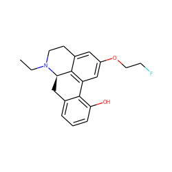 CCN1CCc2cc(OCCF)cc3c2[C@H]1Cc1cccc(O)c1-3 ZINC000066098523