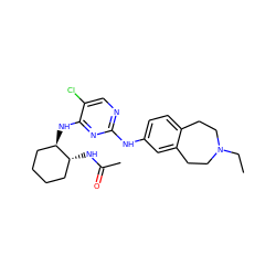 CCN1CCc2ccc(Nc3ncc(Cl)c(N[C@@H]4CCCC[C@H]4NC(C)=O)n3)cc2CC1 ZINC000072175492